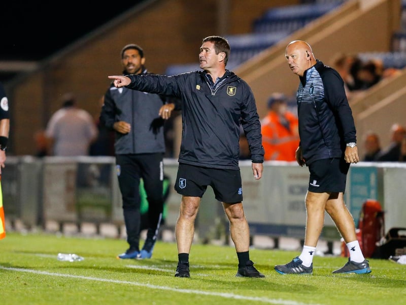 Mansfield manager Nigel Clough with first team coach Andy Garner