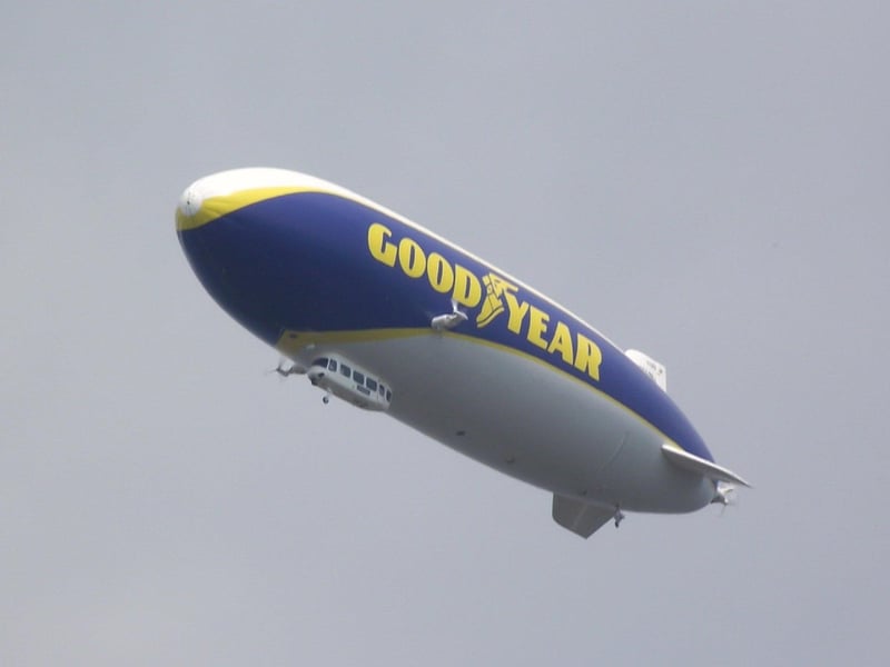 The Goodyear Blimp flying over Gosport on Thursday, July 1. Picture: Tony Weaver