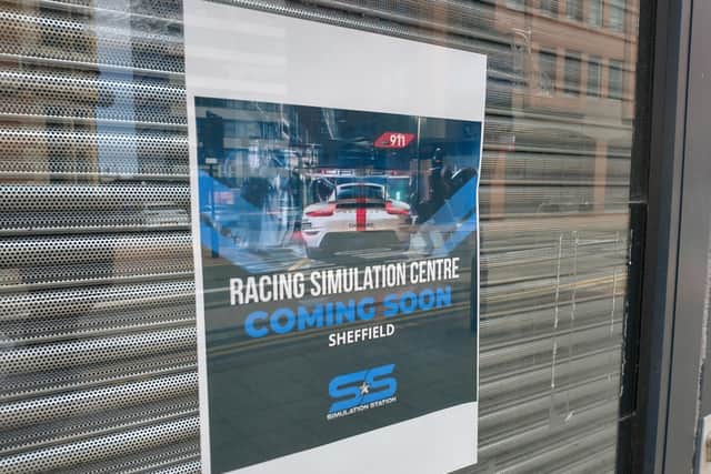 A former menswear shop in Sheffield city centre could have a exciting future as a racing simulation venue.