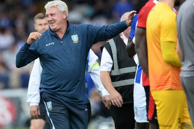 Steve Bruce on the sidelines as Sheffield Wednesday boss in a pre-season friendly at Lincoln City before leaving for Newcastle United a few days later