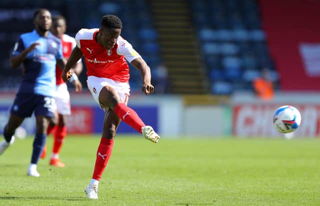 Chiedozie Ogbene came off at half time for Rotherham United against Bolton on Saturday