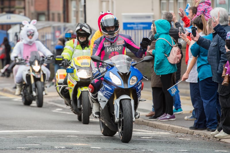 Double World Superbike Champion James Toseland led the ride in Sheffield.