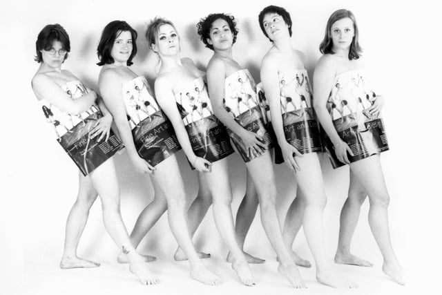 A Sheffield Hallam University fine art and design students' female version of The Full Monty in April 1999
