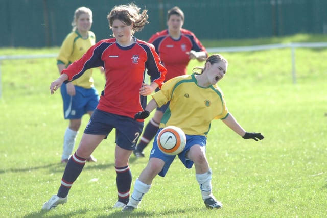 Action from the St Francis Ladies match against York in 2008.