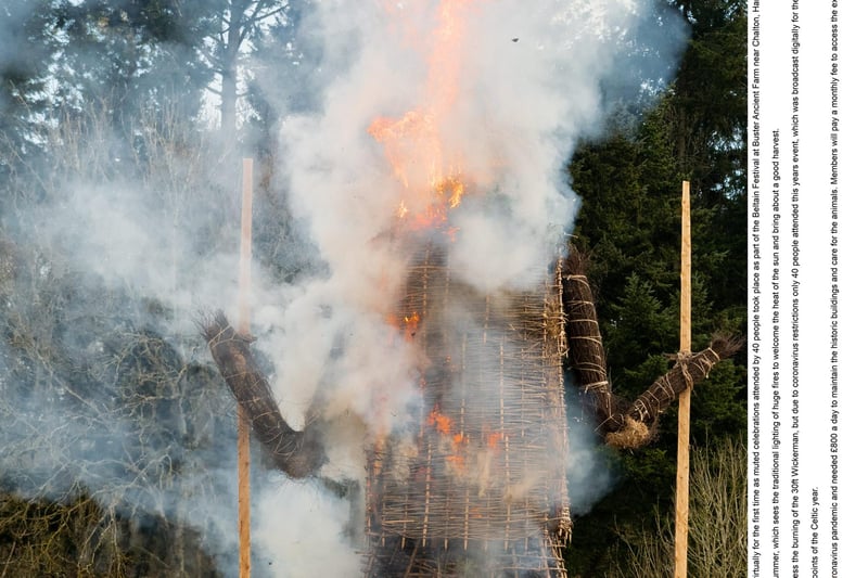 Druids perform the traditional burning of the famous Wickerman. Picture: Jordan Pettitt/Solent News & Photo Agency