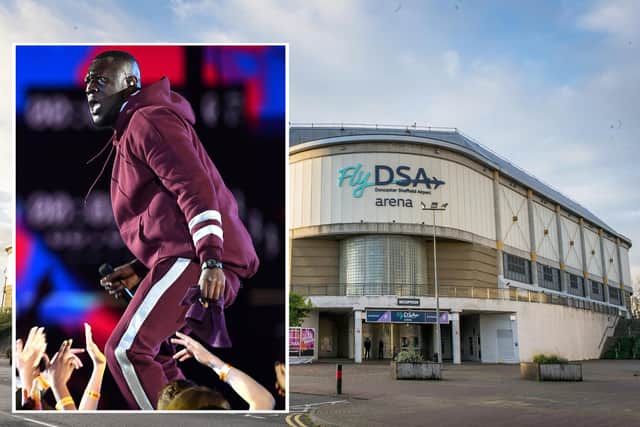 Stormzy is one of the acts who was due to play FlyDSA Arena later in the year. Picture Getty Images.