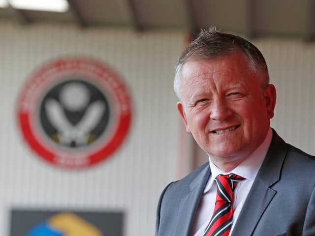 Chris Wilder on his first day as Blades manager: Simon Bellis/Sportimage
