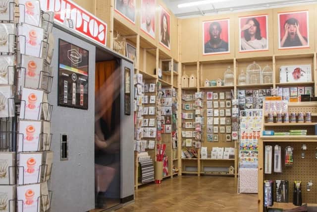 Inside Fred Aldous Ltd in Manchester - the shops have antique analogue photo booths that customers can use. Picture: Fred Aldous Ltd.