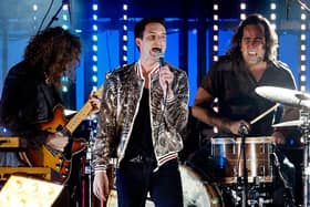 The Killers (L-R) guitarist Dave Keuning, singer Brandon Flowers and drummer Ronnie Vannucci perform in 2008 (Photo: Ethan Miller/Getty Images)