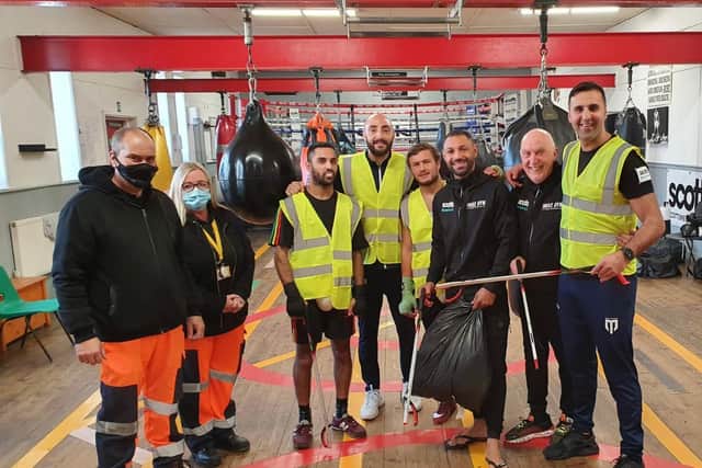 Members of the Ingle Gym continue to keep Wincobank tidy.