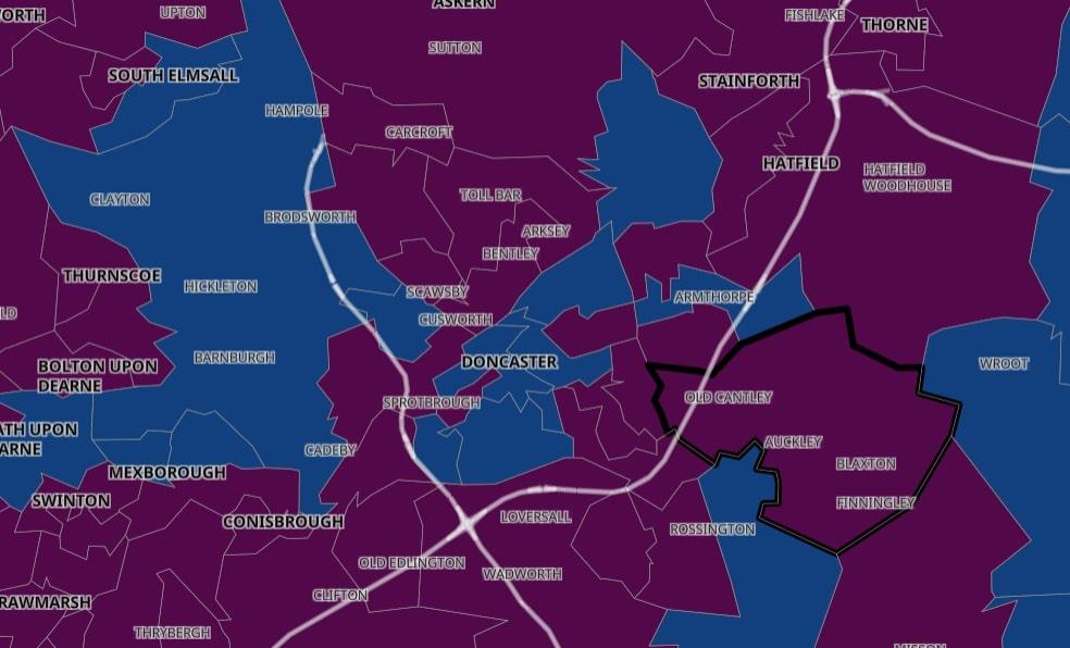 The latest data from Public Health England shows the 15 areas in Doncaster where Covid-19 rates are rising.