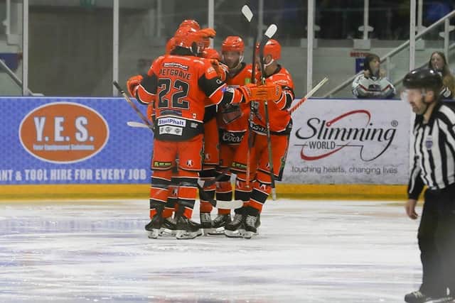 Steelers celebrate shut out at Dundee Pic Derek Black