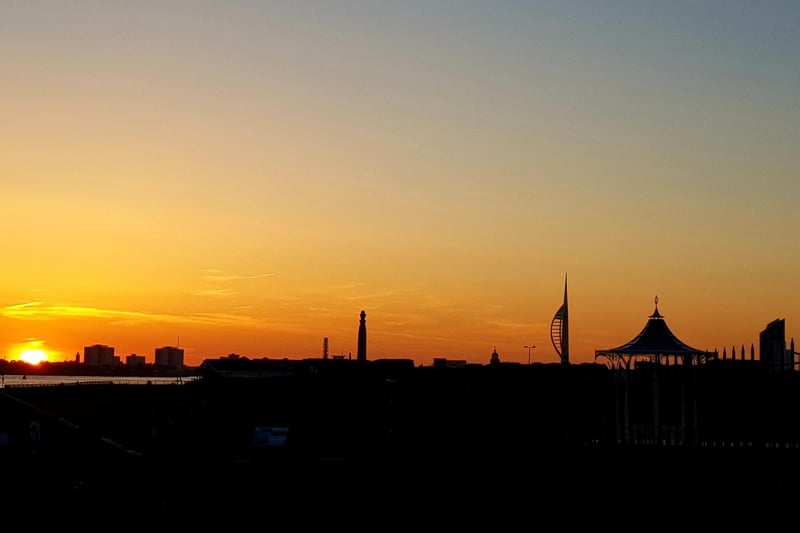 Klaudia's sunset shot is a superb silhouette of home.