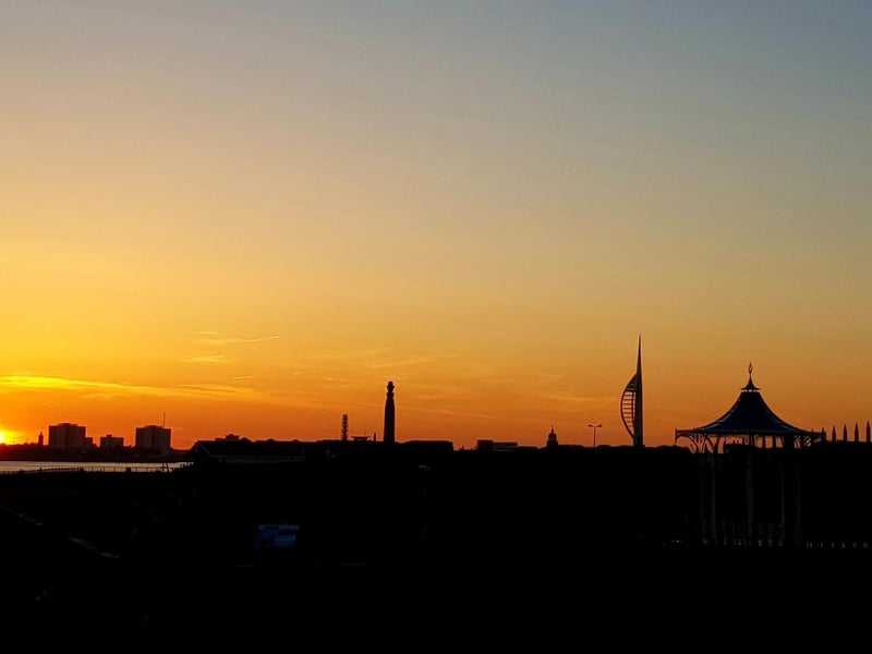 Klaudia's sunset shot is a superb silhouette of home.