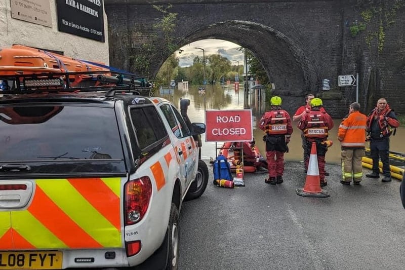 A major rescue operation was mounted in Catcliffe when homes flooded yesterday (Photo: Yorkshire Lowland Search and Rescue)