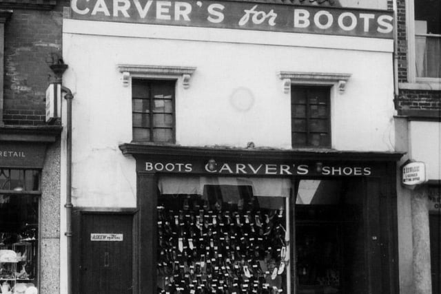 Who bought a pair of shoes from Carver's?