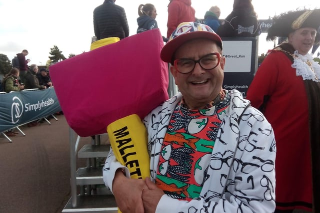 Timmy Mallett was down in Portsmouth helping to start the races.