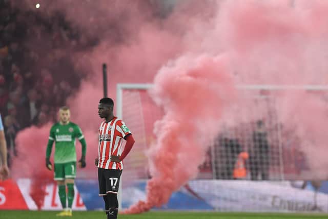 Ismaila Coulibaly during Sheffield United's win over Wrexham: Gary Oakley / Sportimage
