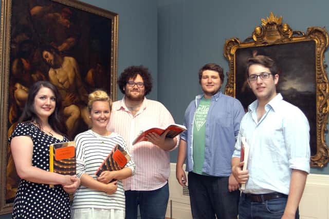Puccini’s opera, La Bohème, was staged at the Graves Gallery by Opera on Location. Picture during rehearsals are Andrea Tweedale, Chloe Saywell, Gareth Lloyd, Aiden Edwards and Matthew Palmer