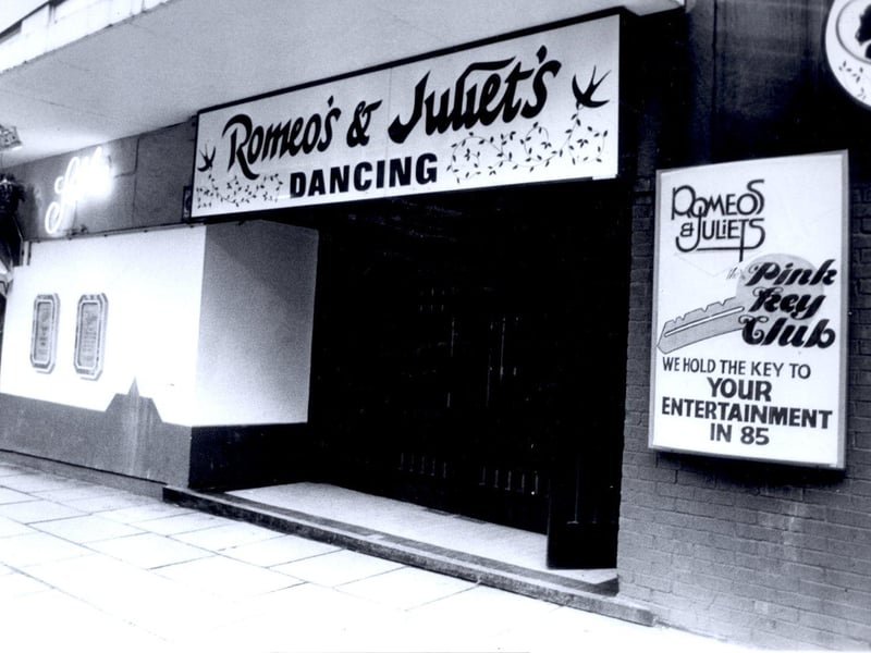 Romeo's and Juliet's, in Sheffield, pictured here in 1985, was a popular spot for clubbers during the 80s