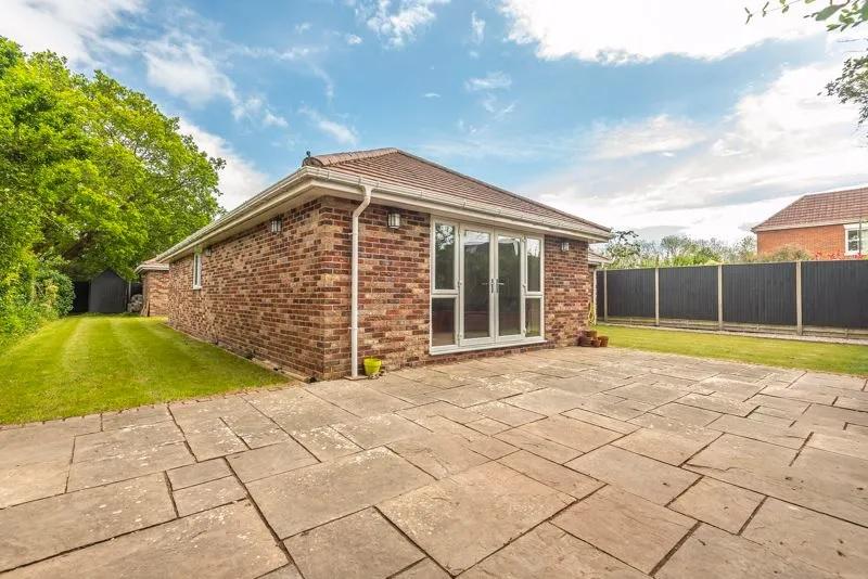 The annexe sits to the side of the property.