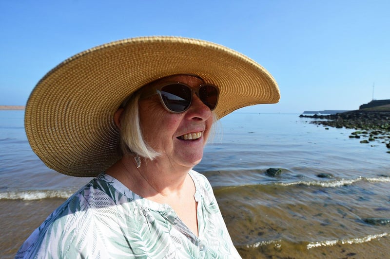 Stella Carverhill, 69, looking over the Harbour from Roker Beach, Sunderland.