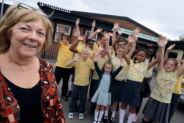 Teacher Pamela Maughan was retiring from St Joseph's Primary school in 2016. Were you there for this 2016 photo?