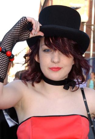 Lindsay Middlebrook aged 16 in 2005 arriving to prom.