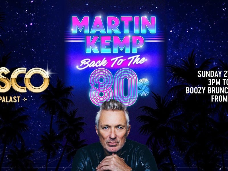80's star Martin Kemp will take you Back to the 80's with his daytime show at Brewhemia. On from 3pm until 9pm, tickets are required. 