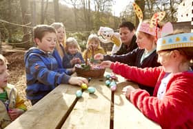 How many did we find? An Easter egg hunt is part of the holiday fun at Chatsworth House