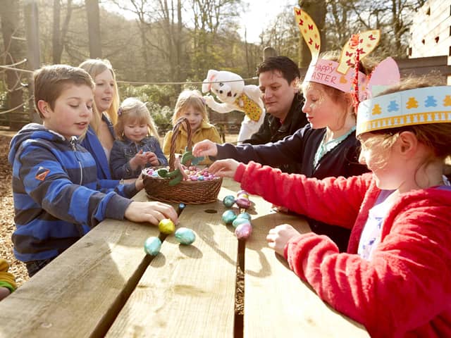 How many did we find? An Easter egg hunt is part of the holiday fun at Chatsworth House