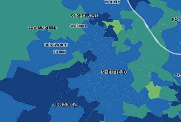 The Covid case rate has risen by more than 100 per cent in 14 Sheffield neighbourhoods during the latest week