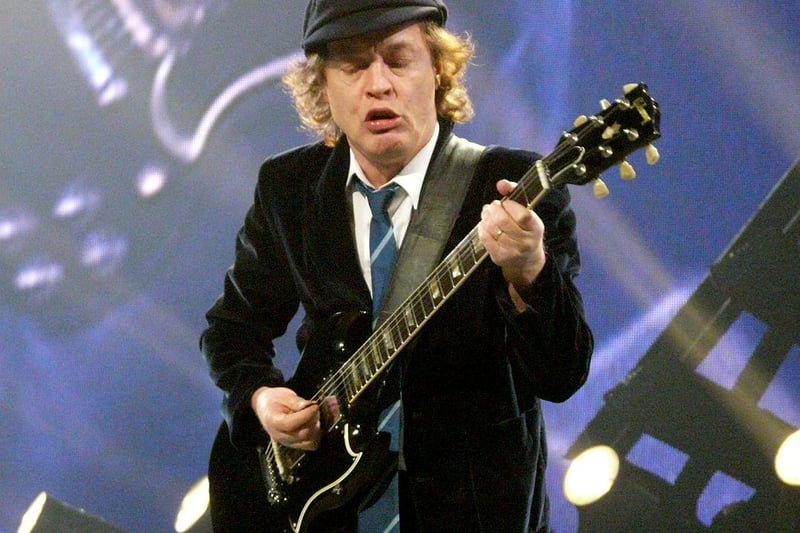 Rock giants AC/DC may have formed in Australia, but their Scottish lineage is clear. Founding members Angus (pictured) and Malcolm Young. were born in Glasgow. Angus attended Milncroft Primary School in Cranhill, far from the sunny beaches of Australia
