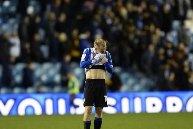 Sheffield Wednesday skipper Barry Bannan at the final whistle after the 1-1 draw with Gillingham   Pic Steve Ellis