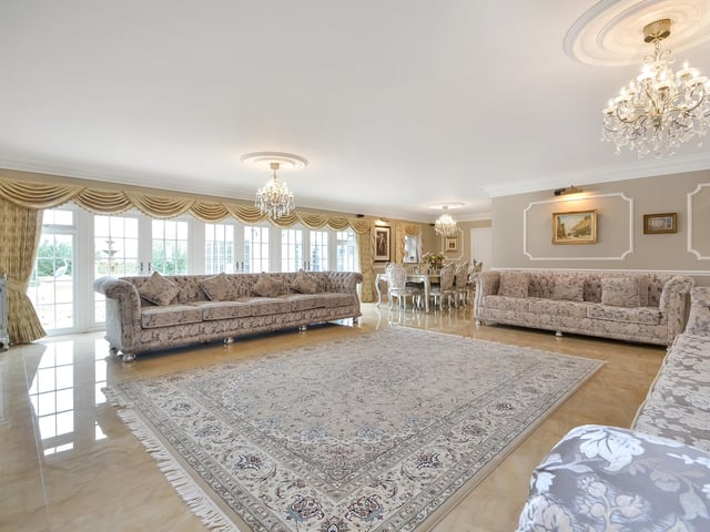 This huge five-bedroom Portsdown Hill home in Portsmouth is up for raffle. This is another view of its drawing room.