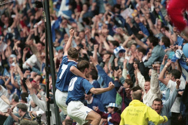 Chesterfield celebrate in front of their fans during one the best FA Cup semi-finals ever.