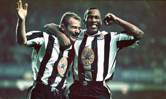 Alan Shearer joined Newcastle United from Blackburn Rovers for a then world-record fee of £15m in July 1996. (Photo by Ben Radford/Allsport/Getty Images/Hulton Archive)