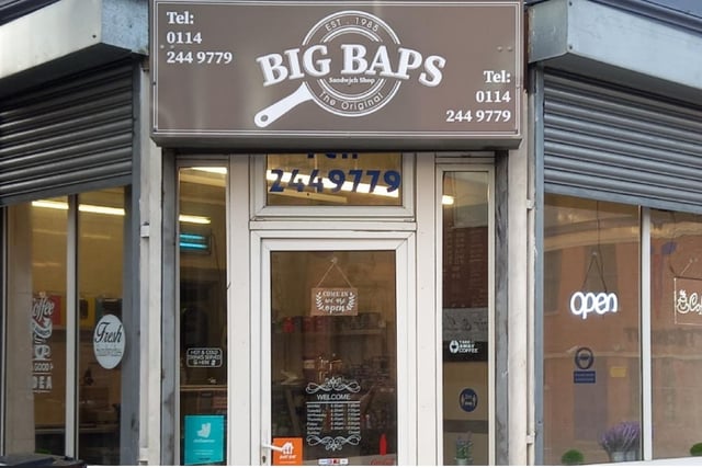 Big Baps Sandwich Shop, 644 Attercliffe Road, Sheffield, S9 3RN. Rating: 4.5/5 (based on 48 Google Reviews). "Fantastic menu choice at great prices. Excellent food and friendly staff who go that extra mile to keep customers happy. Would recommend."