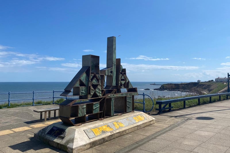 Heading back along the seafront to the car park, stop to see another sculpture this time based on the former Vane Tempest Colliery. Also use this opportunity to admire the view back along to Seaham Harbour and its stunning lighthouse.
