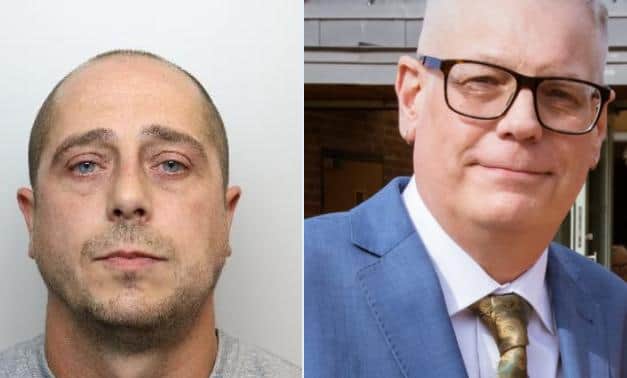 Ricky Braitwaite, left, and Graham Linstead, right. Braithwaite has been jailed for six years for Mr Linstead's manslaughter