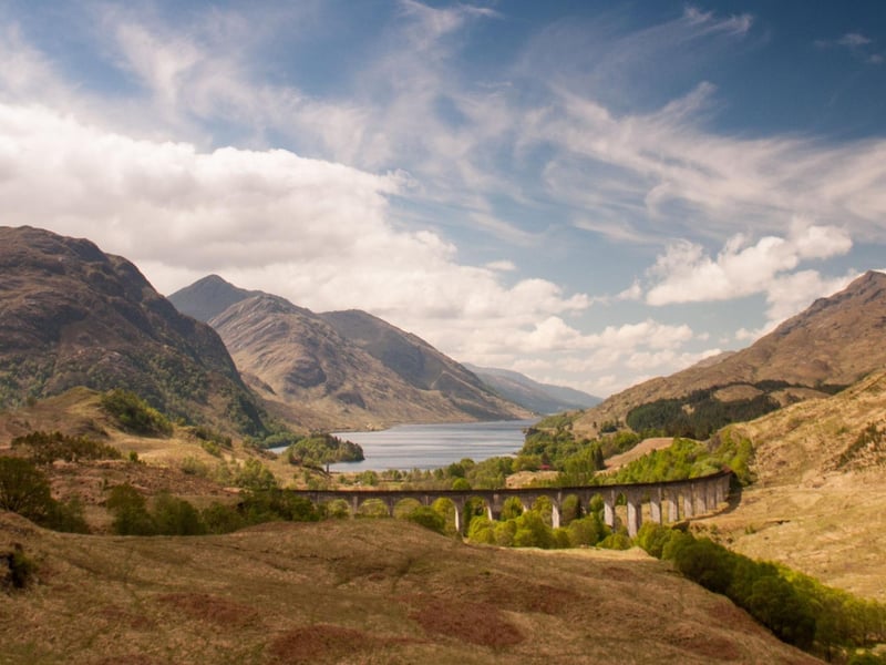 A visit to Loch Shiel 20km west of Fort William in the Highlands will also take in the nearby Glenfinnan Viaduct that the Hogwarts Express famously crosses on its way to the magical school.