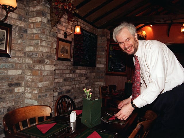 Landlord Stephen Prestnall pictured at The Castle in Bradway in 1997