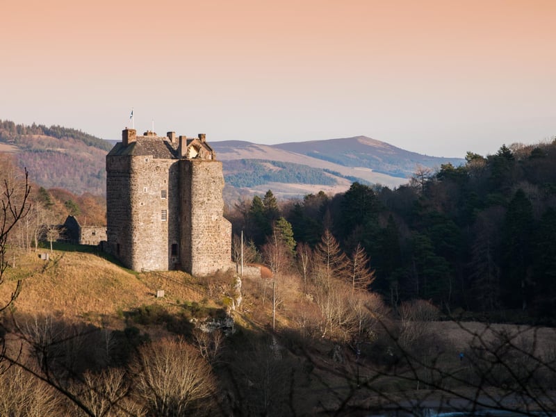 Rolling hills provide a suitably dramatic backdrop to the castle.
