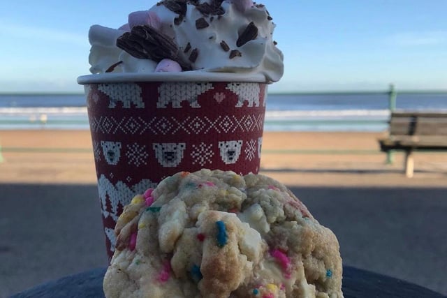 Funky Beach, beneath House of Zen, stocks colourful cakes and truffles by Sunderland-based Whipped Goods Co, as well as a great choice of hot drinks. You can also pick up hearty comfort foods, such as homemade gammon broth and hot beef in gravy bap.