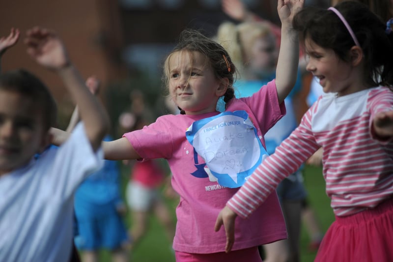 East Boldon Infants School pupils took part in their Race for Life in 2016. Is there someone you know in this photo?