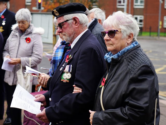 A number of ex servicemen and women attended the service