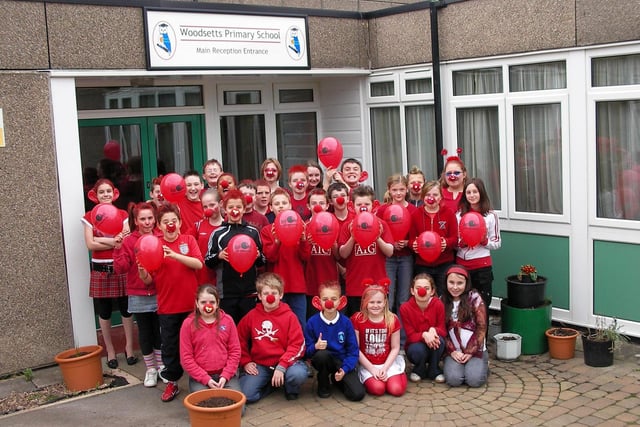 Pupils from Woodsetts Primary School celebrated Comic Relief in 2007