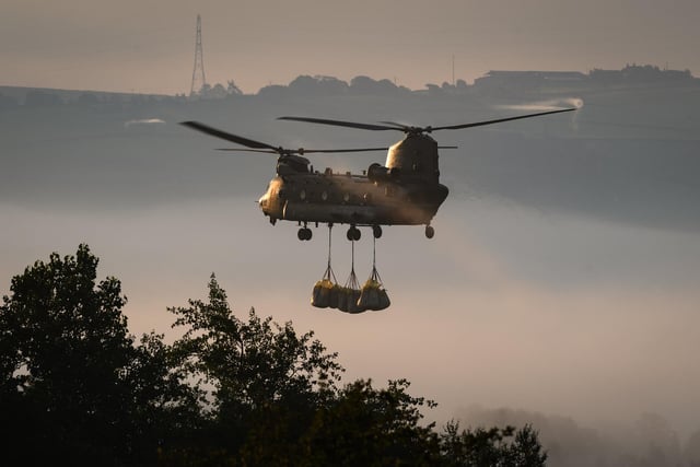 The Chinook helicopter quickly became a symbol of hope for the people of Whaley Bridge and the surrounding areas