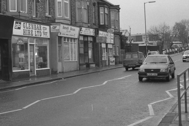 Who recognises these shops, pictured in November 1984?