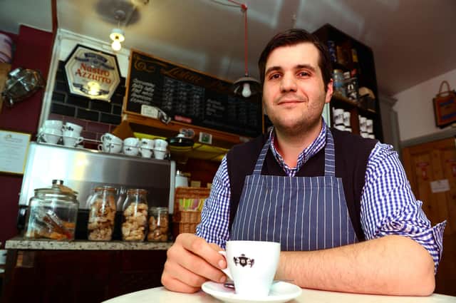 Matteo Bragazzi at deli and coffee shop Bragazzis, on Abbeydale Road. Picture: Dean Atkins.